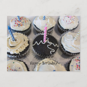 Carte Postale Cupcakes d'anniversaire