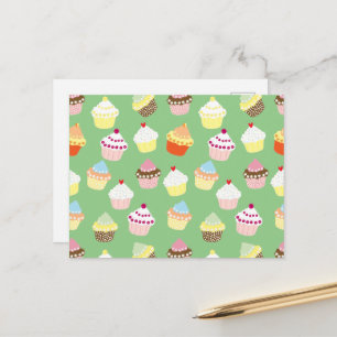 Carte Postale Cupcakes Delicious Decorated Birthday