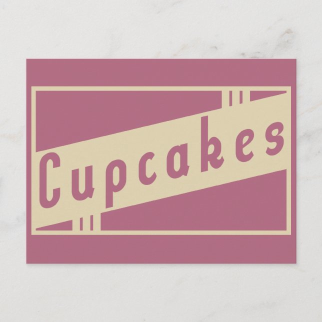 Carte Postale cupcakes rétro (Devant)