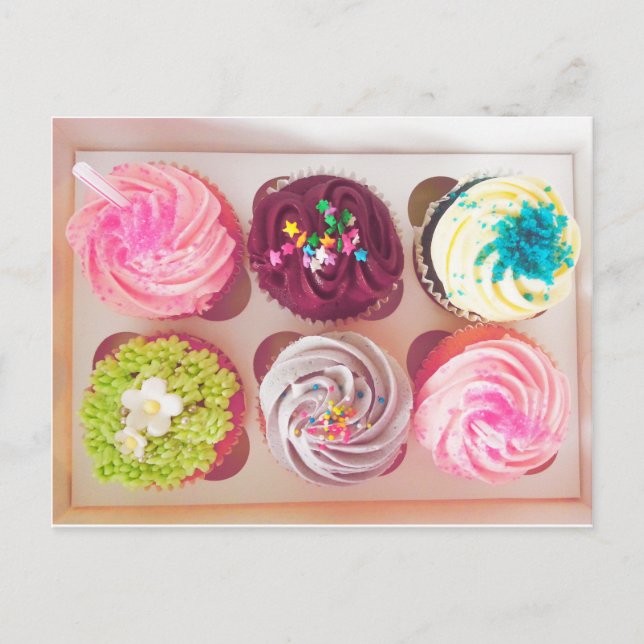 Carte Postale Cupcakes sucrés vintages (Devant)