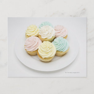 Carte Postale Cupcakes sur plaque blanche