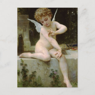 Carte Postale Cupidé avec un papillon