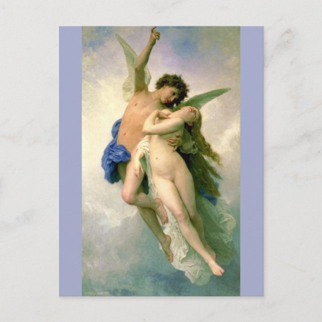 Carte Postale Cupidé et psychique par Bouguereau (Devant)