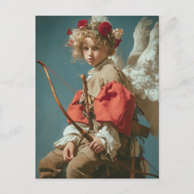 Carte Postale Cupidon Ange Vintage  (Devant)