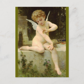 Carte Postale Cupidon avec le papillon - Bouguereau