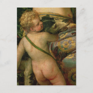 Carte Postale Cupidon, détail de Vénus et Adonis, 1580