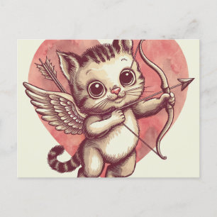 Carte Postale Cupidon Kitten