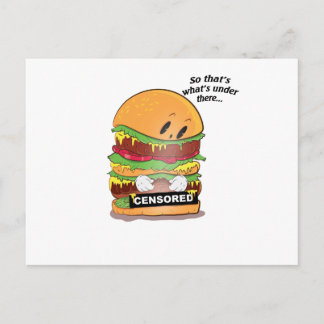 Carte Postale Curieux Burger