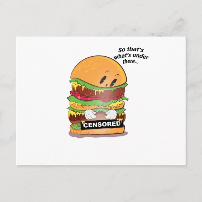 Carte Postale Curieux Burger (Devant)