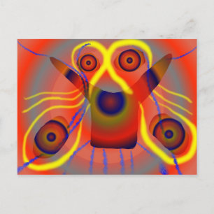 Carte Postale Curieux chien de lion