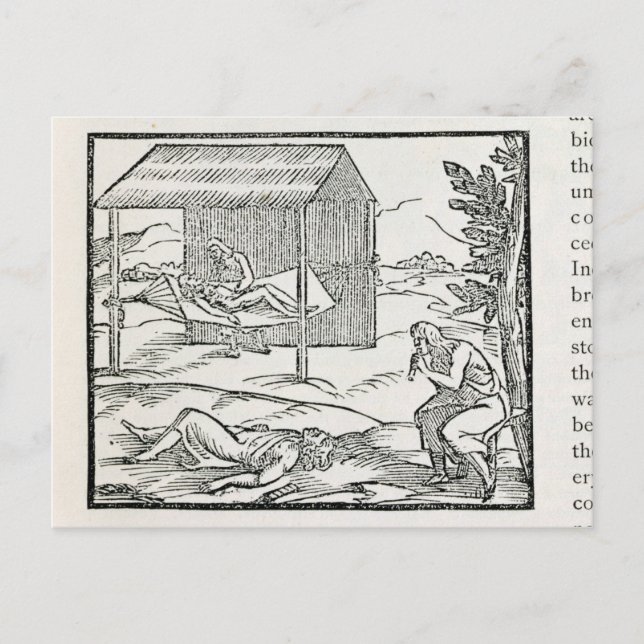 Carte Postale Curing the Sick, les autochtones d'Hispaniola (Devant)