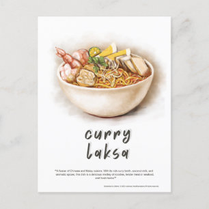 Carte postale Curry Laksa Malaysia