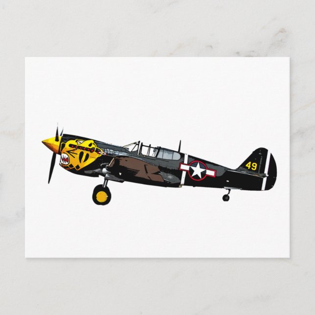 Carte Postale Curtis P-40K Warhawk (Devant)