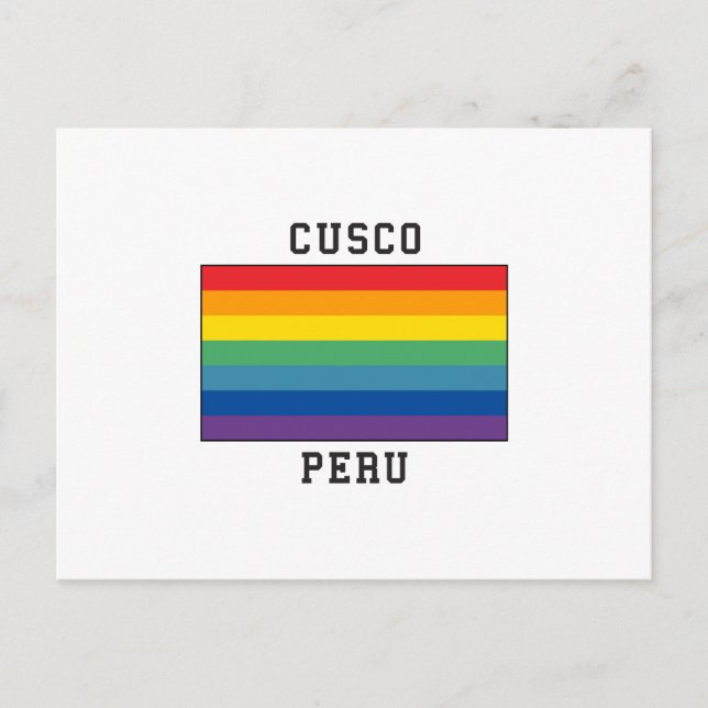Carte Postale Cusco, drapeau du Pérou (Devant)