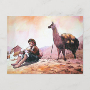 Carte Postale Cusco Pérou Llama Photo