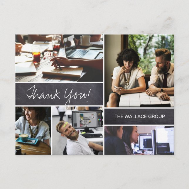 Carte Postale Custom Company Photo collage merci (Devant)