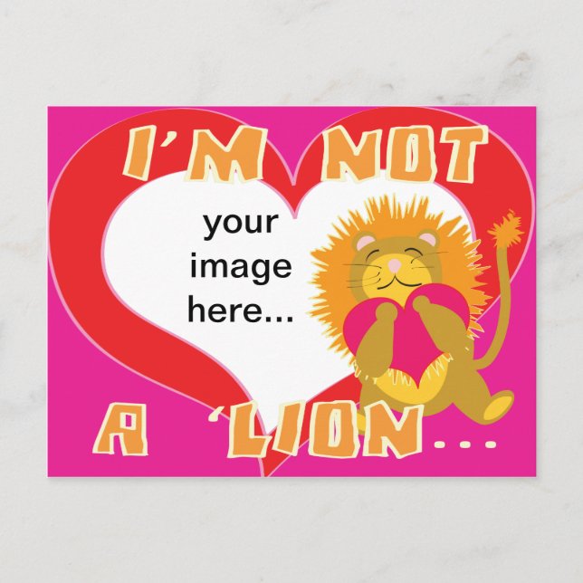 Carte Postale Custom I'm not a Lion Postcard (Devant)