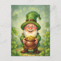 Carte Postale Custom Leprechaun Gnome Happy St. Patrick's Day 