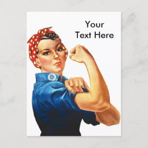 Carte Postale Custom Modern Rosie le Riveter