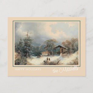 Carte Postale Custom Winter Wonderland Paysage peinture d'art