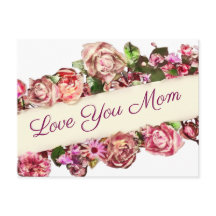 Customisable Vintage Féminin Floral Amour Maman