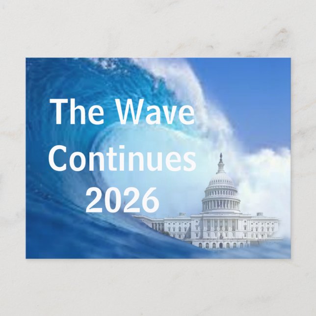 Carte Postale Customize Blue Wave Election 2026 (Devant)