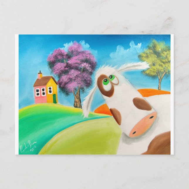 Carte Postale CUT VACHE FACE Gordon Bruce art (Devant)