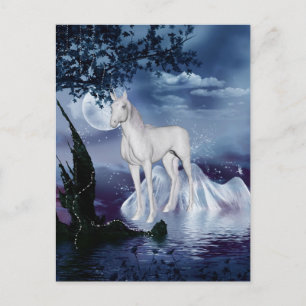 Carte Postale Cute adorable licorne mystique