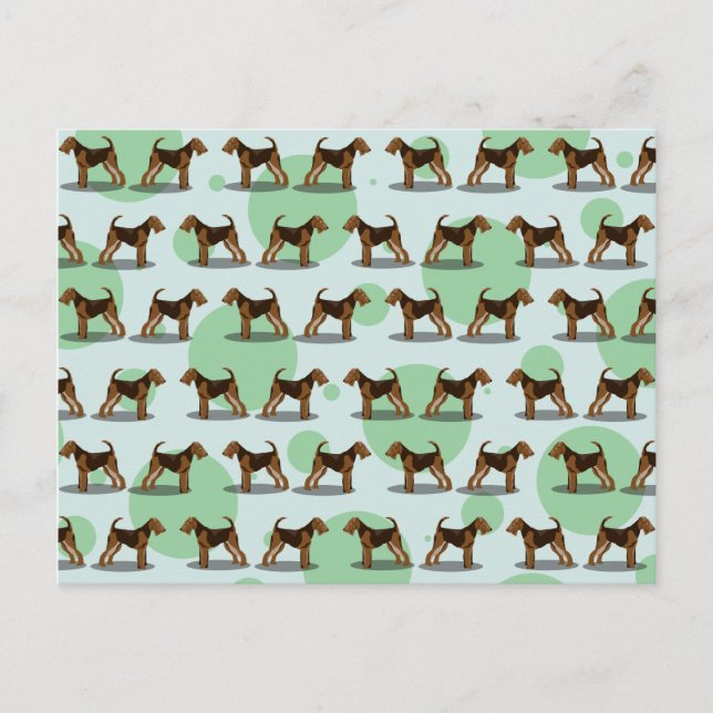 Carte Postale Cute Airedale Terrier Motif (Devant)