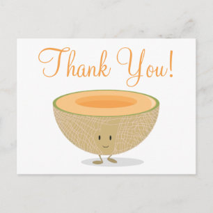 Carte Postale Cute alimentaire Melon Cartoon Cantaloue