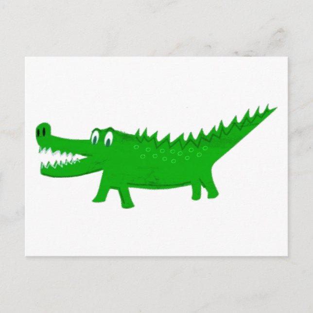 Carte Postale  Cute Alligator Drawing (Devant)