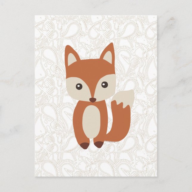 Carte Postale Cute Baby Fox (Devant)