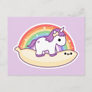 Carte Postale Cute Banana Unicorn