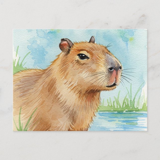 Carte postale Cute Capybara (Devant)