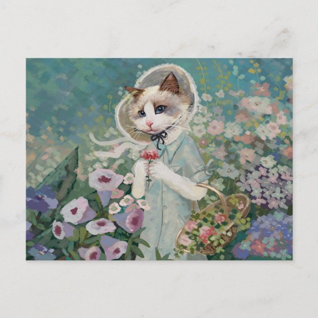 Carte Postale Cute chat (Devant)