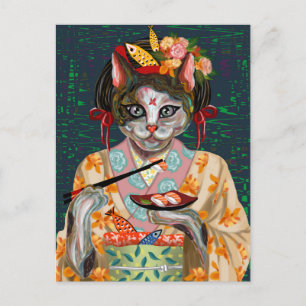 Carte Postale Cute chat