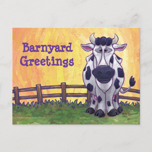 Carte postale Cute Cow (Devant)