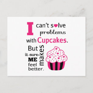 Carte Postale Cute Cupcake citation, Bonheur