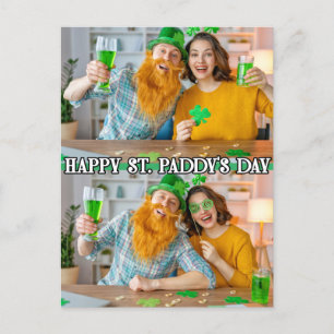Carte Postale Cute Custom 2-photos Festive St Paddy's Day