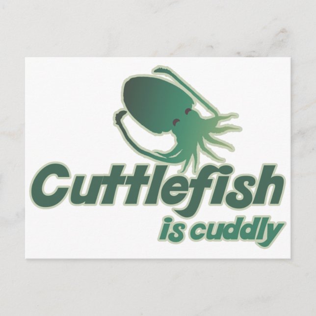 Carte Postale Cute Cuttlefish veut juste se câliner (Devant)