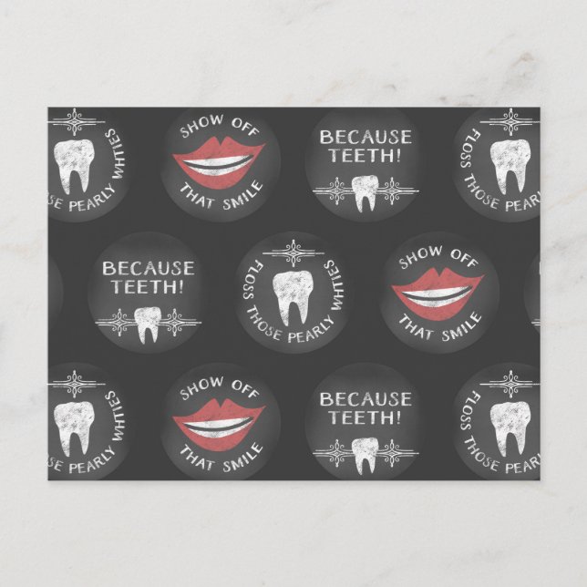 Carte Postale Cute Dentist Pattern (Devant)
