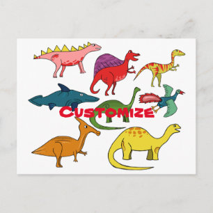 Carte Postale Cute Dinosaur Collection Thunder_Cove