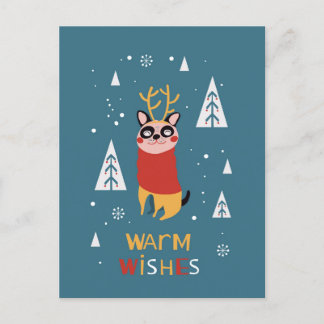 Carte Postale Cute Dog Postcard in Christmas
