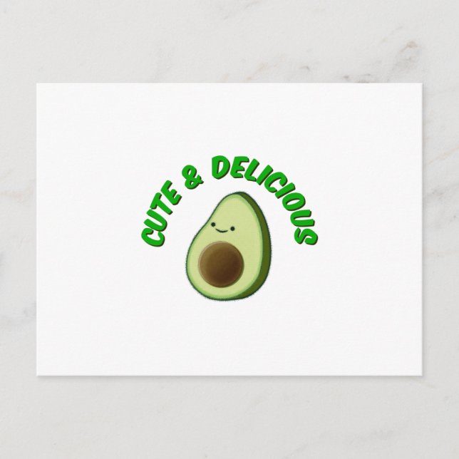 Carte Postale Cute Et Délicieux Avocado (Devant)