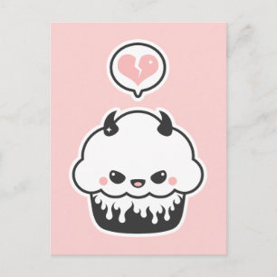Carte Postale Cute Evil Cupcake