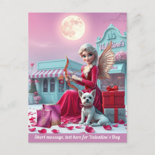 Carte Postale Cute fairas as as Cupid Sunset boîte cadeau chien 