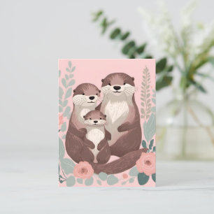 Carte Postale Cute Family