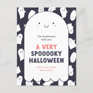 Carte Postale Cute Fantôme Éffrayant Halloween