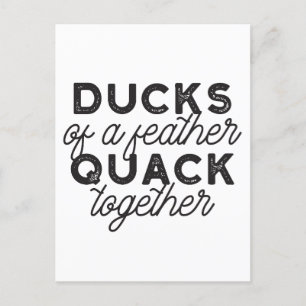 Carte Postale Cute Funny Canards Puns Citation II