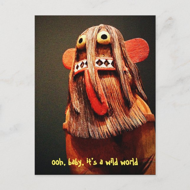 Carte Postale Cute Funny Kachina Face C’est une citation du mond (Devant)